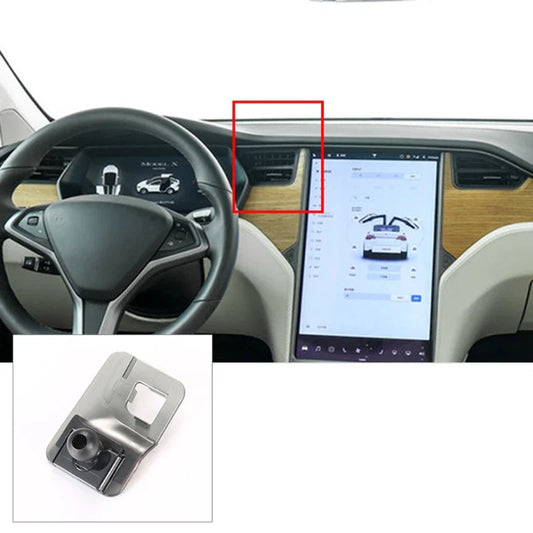 Portable Auto Phone Holder Black ABS Phone Navigation Bracket Suitable for Tesla Model X S Model 3 Left Right 6XDB